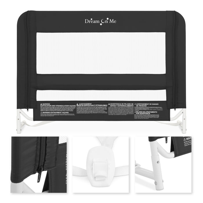 Dream on Me Mesh Security pour lit double (tissu en lin 3D)