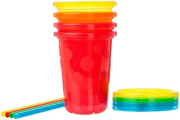 The First Years Take & Toss Spill Proof Straw Cups, 10 Oz – 4 Pack