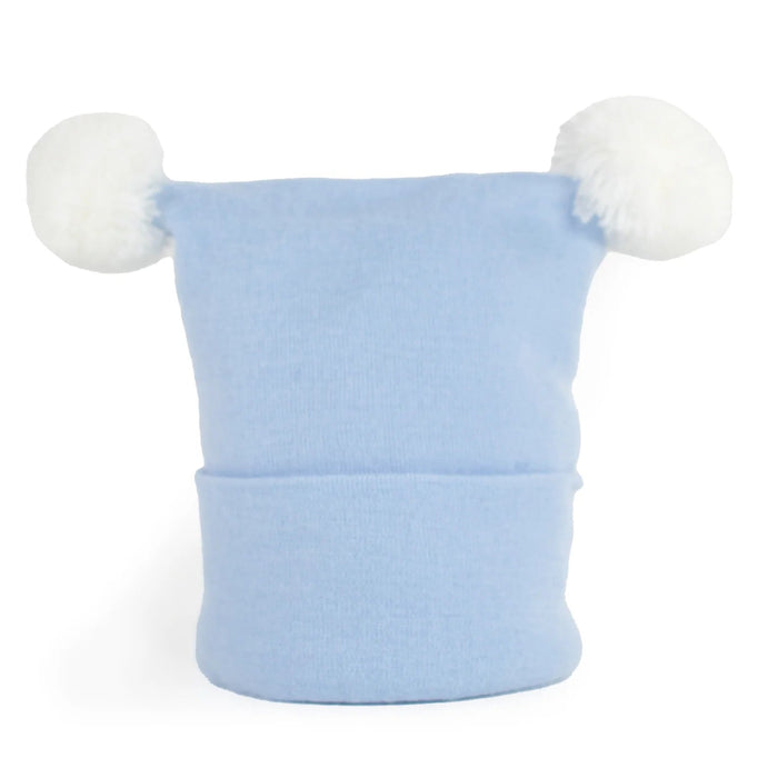Bonnet pour nouveau-né de Kidcentral Essentials à double-pompon