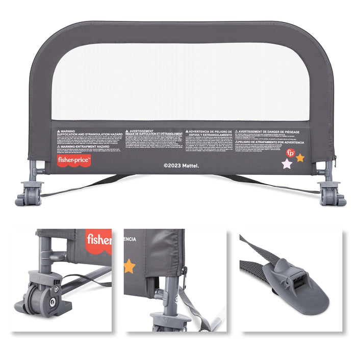 Dream On Me Fisher-Price Little Naps Bed Rail – Grey (7)