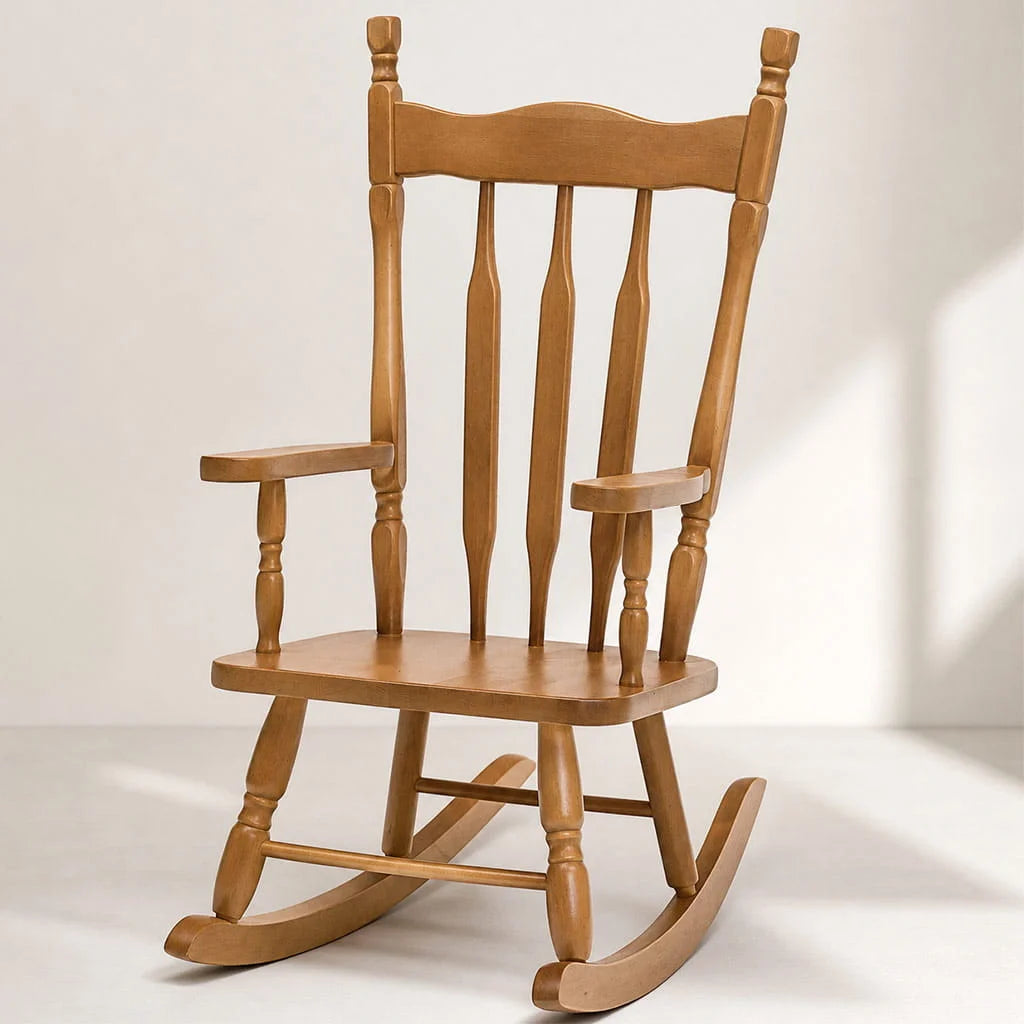 Solid wood kids roking chair in a room - Goldtex