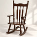 Solid wood kids espresso roking chair in a room - Goldtex