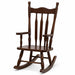 Solid wood kids rocking chair on white background - espresso