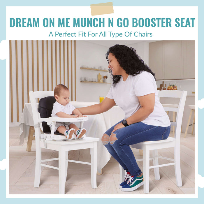 Dream On Me Munch N’ Go Booster Seat – Black lifestyle