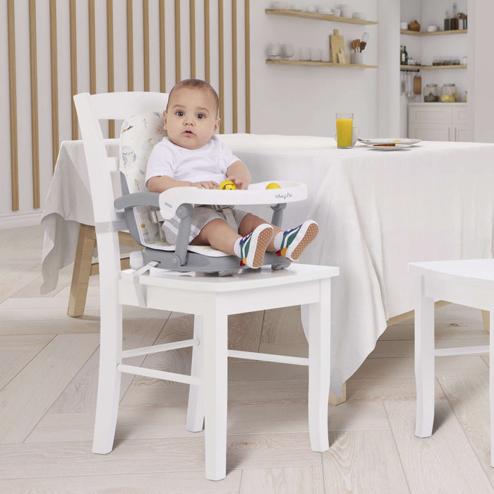 Dream On Me Munch N’ Go Booster Seat – Light Grey lifestyle