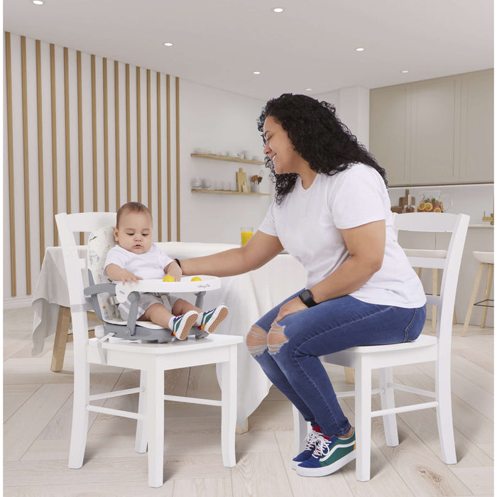 Dream On Me Munch N’ Go Booster Seat – Light Grey lifestyle
