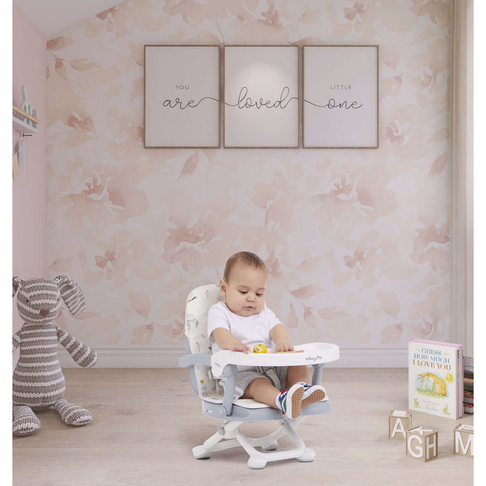Dream On Me Munch N’ Go Booster Seat – Light Grey lifestyle