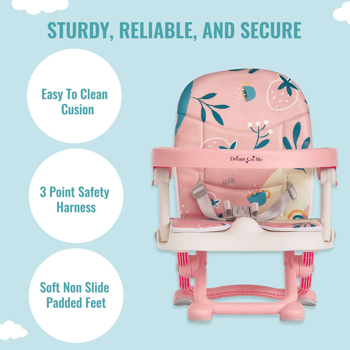 Dream On Me Munch N’ Go Booster Seat – Pink lifestyle
