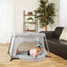 Dream On Me Travel Light Playard Mesh Zipper Door – Grey lifestyle