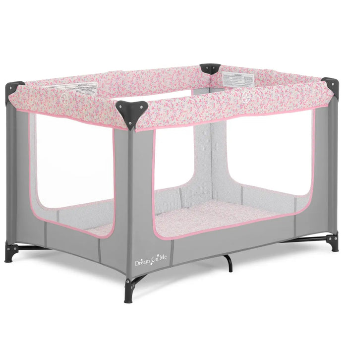 Dream On Me Zodiak Portable Playard – Grey & Pink