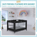Dream On Me Zazzy Portable Playard With Bassinet – Black lifestyle