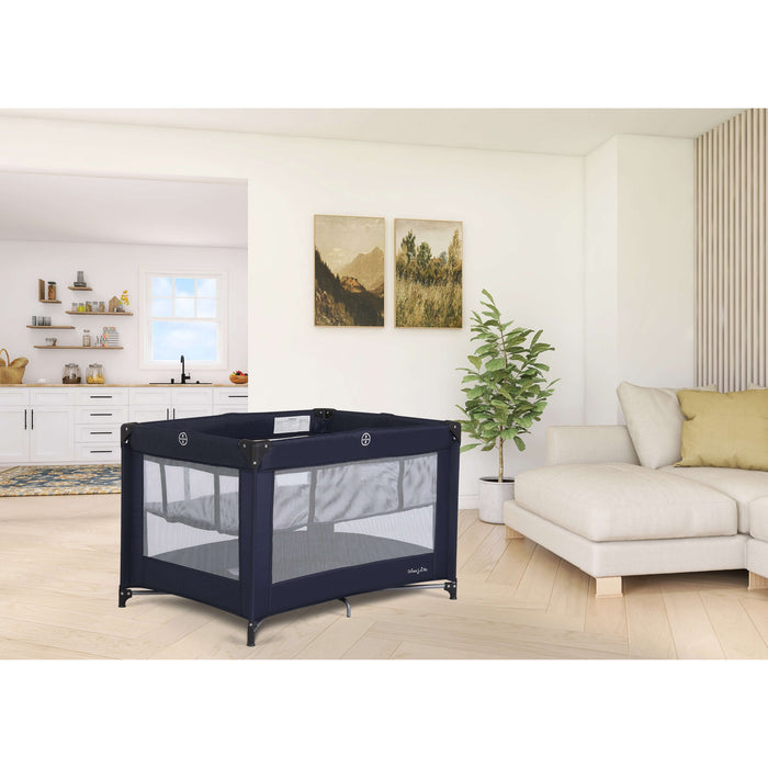 Dream On Me Zazzy Portable Playard With Bassinet – Navy lifestyle