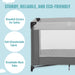 Dream On Me Zazzy Portable Playard With Bassinet – Grey lifestyle