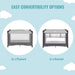 Dream On Me Zazzy Portable Playard With Bassinet – Grey lifestyle
