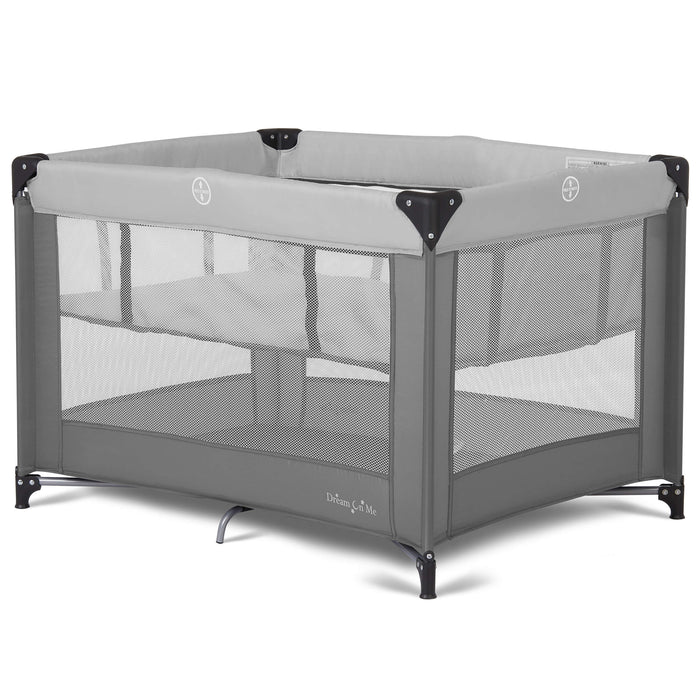 Dream On Me Zazzy Portable Playard With Bassinet – Grey lifestyle