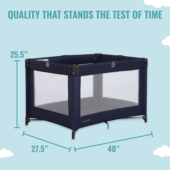 Dream On Me Zazzy Portable Playard With Bassinet – Navy lifestyle