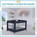 Dream On Me Zazzy Portable Playard With Bassinet – Navy lifestyle