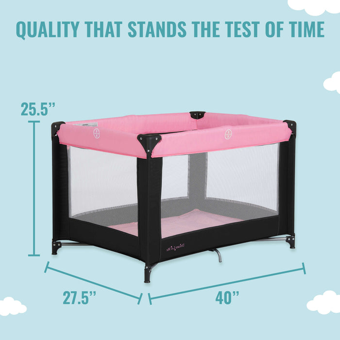 Dream On Me Zazzy Portable Playard With Bassinet – Pink lifestyle