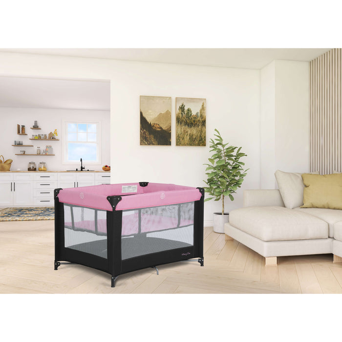 Dream On Me Zazzy Portable Playard With Bassinet – Pink lifestyle