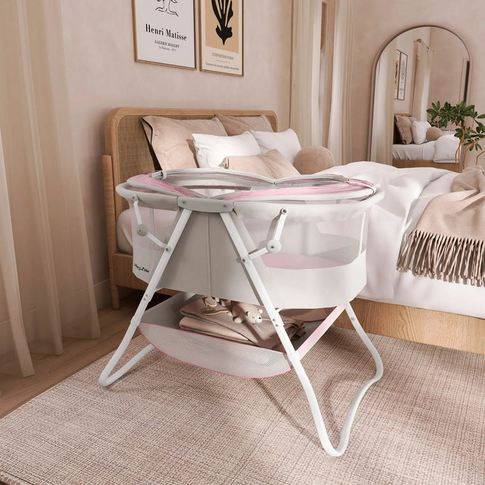 Dream On Me Karley Bassinet – Grey & Pink (2)