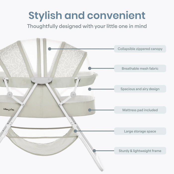 Dream On Me Karley Bassinet – Grey (5)