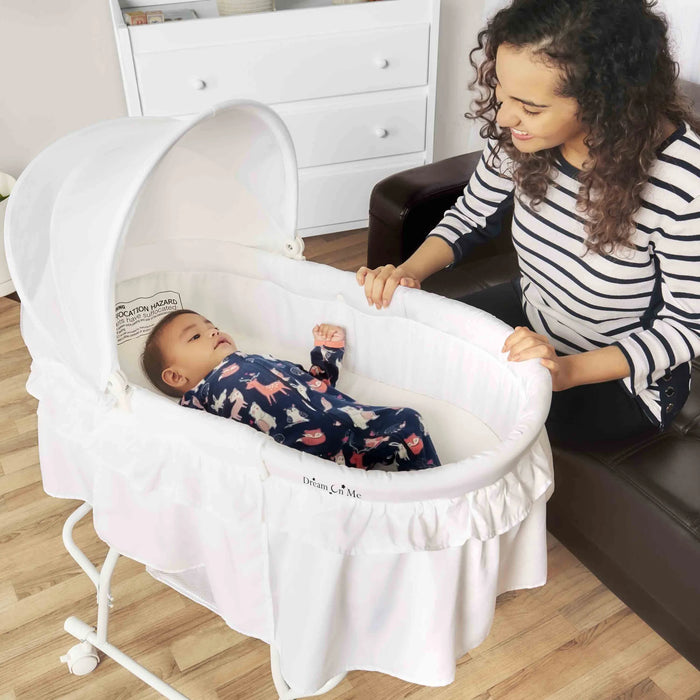 Dream on Me Lacy Portable 2 in 1 Bassinet and Cradle
