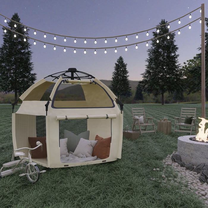 Dream On Me Pop Up Children Playpen – French White lifestyle