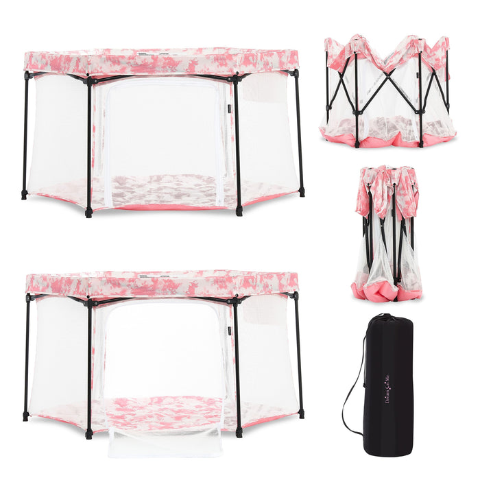 Dream On Me Onyx Playpen – Blush Pink lifestyle