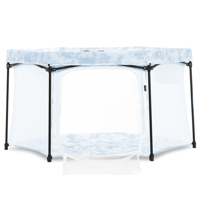 Dream On Me Onyx Playpen – Sky Blue lifestyle