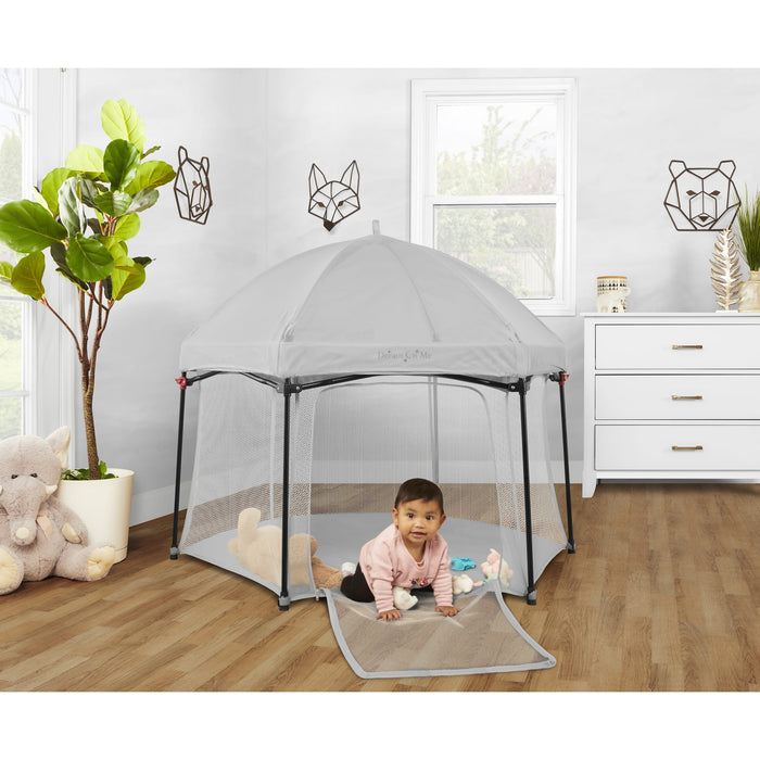 Dream On Me Onyx Playpen Set with Canopy – Grey lifestyle