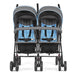Dream On Me Volgo Twin Umbrella Stroller – Blue & Dark Grey lifestyle