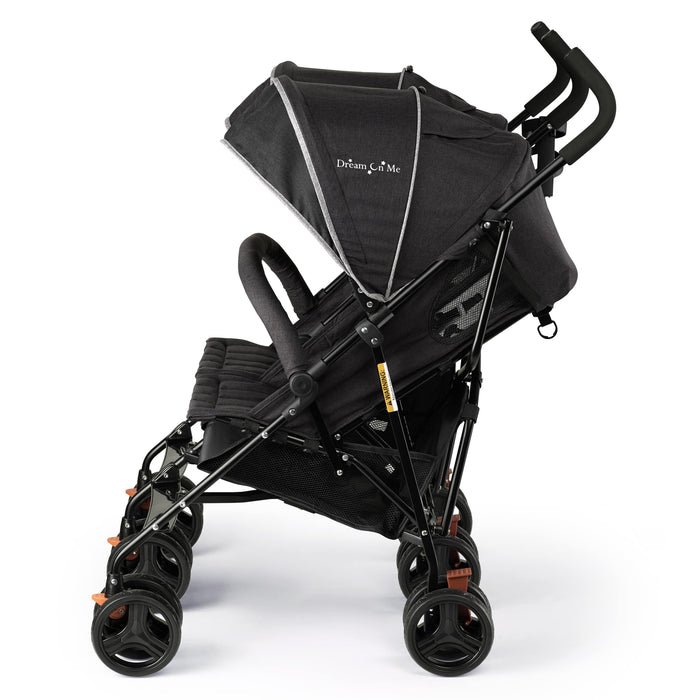 Dream On Me Volgo Twin Umbrella Stroller – Black lifestyle