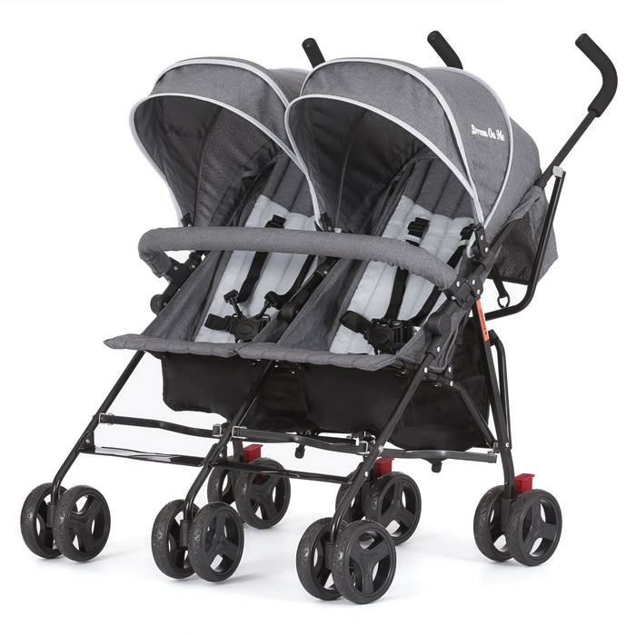 Dream On Me Volgo Twin Umbrella Stroller – Grey