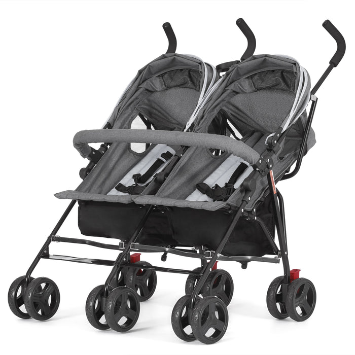 Dream On Me Volgo Twin Umbrella Stroller – Grey lifestyle