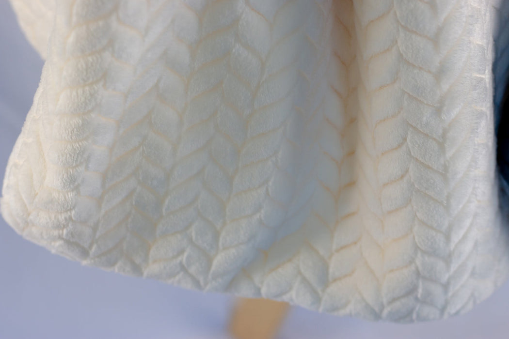 Juddlies Jacquard Flannel Blanket Cream