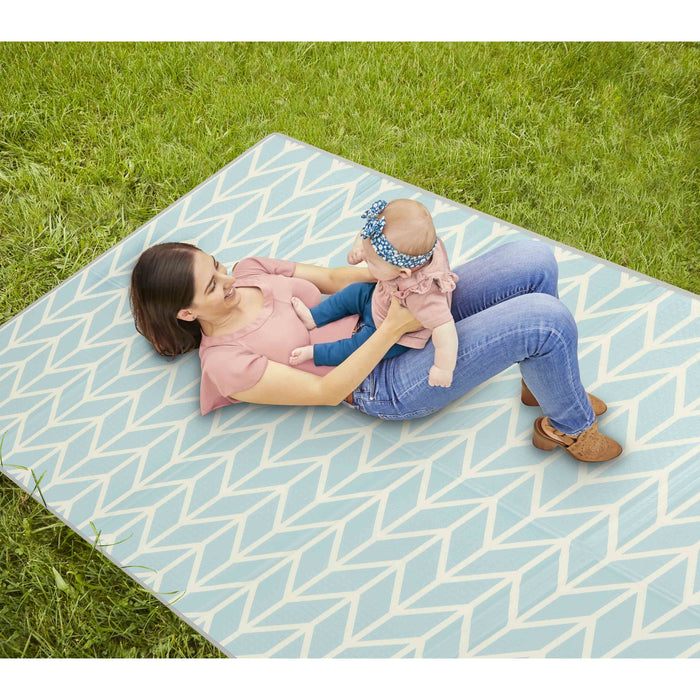Dream On Me Play Time Reversible Baby Play Mat – Multi House + Blue Print lifestyle