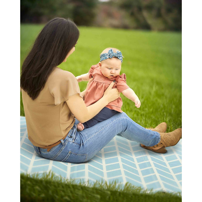 Dream On Me Play Time Reversible Baby Play Mat – Multi House + Blue Print lifestyle