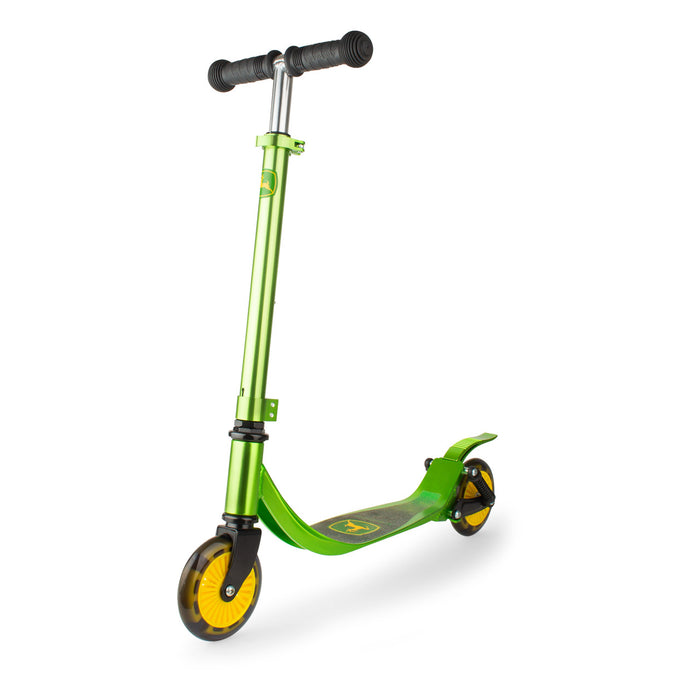 Tomy - Trottinette pour enfants John Deere - légère en aluminium avec roues éclairées et hauteur réglable - 5 ans et plus