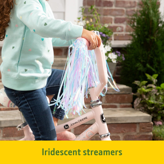 John Deere 12 Inch Child’s Bicycle with Removable Training Wheels – Clouds – Kids Bike for Ages 3 and Up