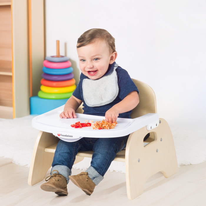 Foundations Easy-Serve Kids Feeding Chair with Removable Tray & 3-Point Harness