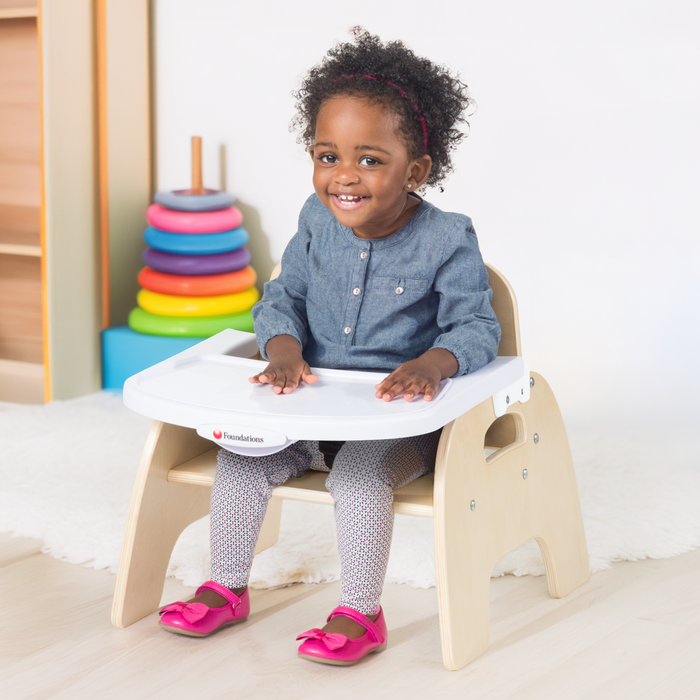 Foundations Easy-Serve Kids Feeding Chair with Removable Tray & 3-Point Harness