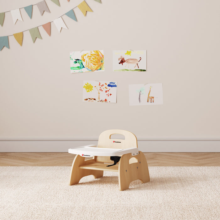 Foundations Easy-Serve Kids Feeding Chair with Removable Tray & 3-Point Harness