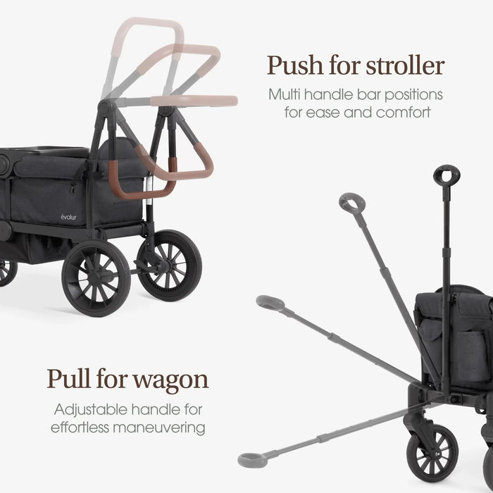 Evolur TrailBlazer Wagon Stroller – Black Key Feature