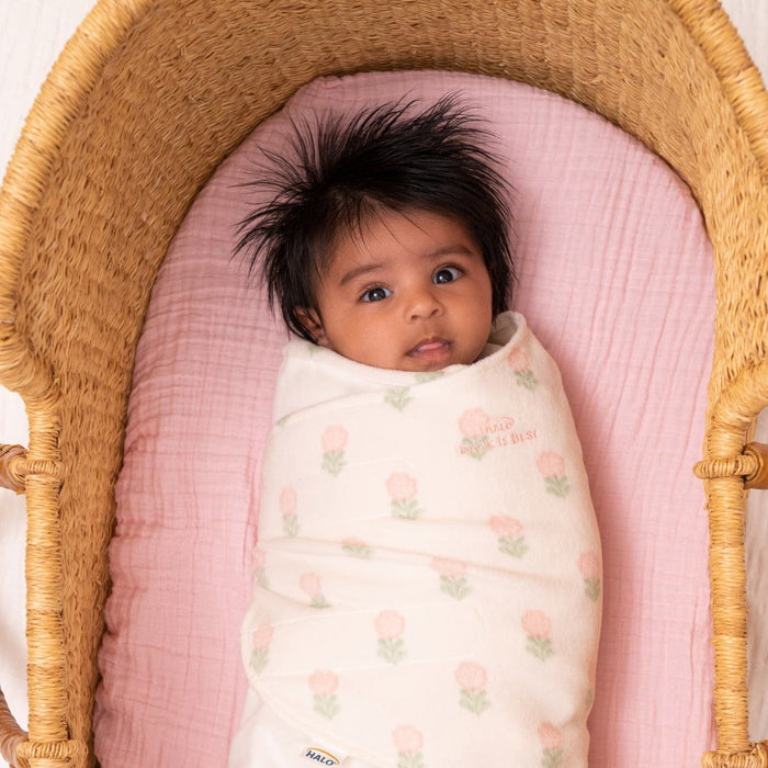 Halo Sleepsack Swaddle Micro-Fleece - Block Flower - 3.0 TOG