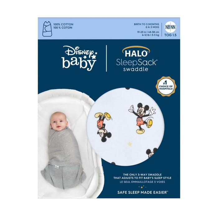 Halo Sleepsack Swaddle - Disney Mickey Fun - 1.5 TOG