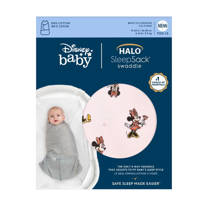 Halo Sleepsack Swaddle - Disney Minnie Fun - 1.5 TOG