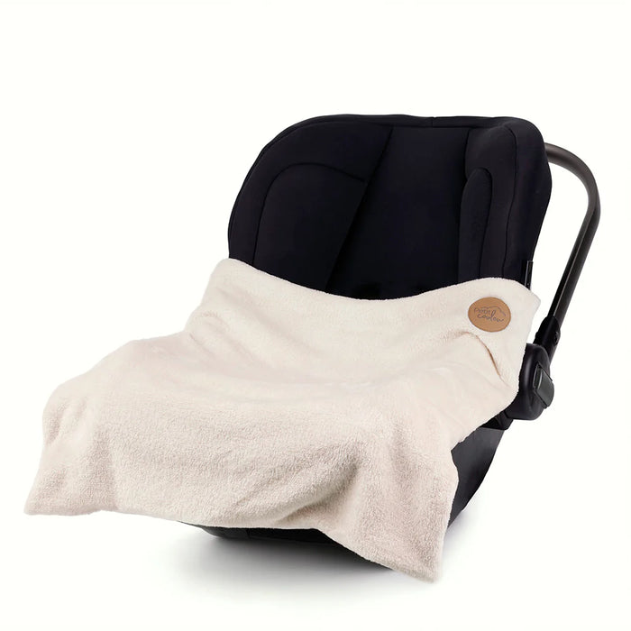 Couverture en Minky Petit Coulou pour siège auto pour bébé - Moka