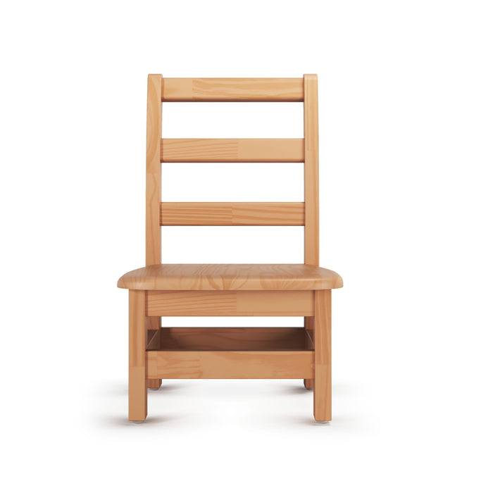 Foundations Little Scholars Solid Wood Kids School Chairs – 2-Pack (8”–16” Seat Heights)