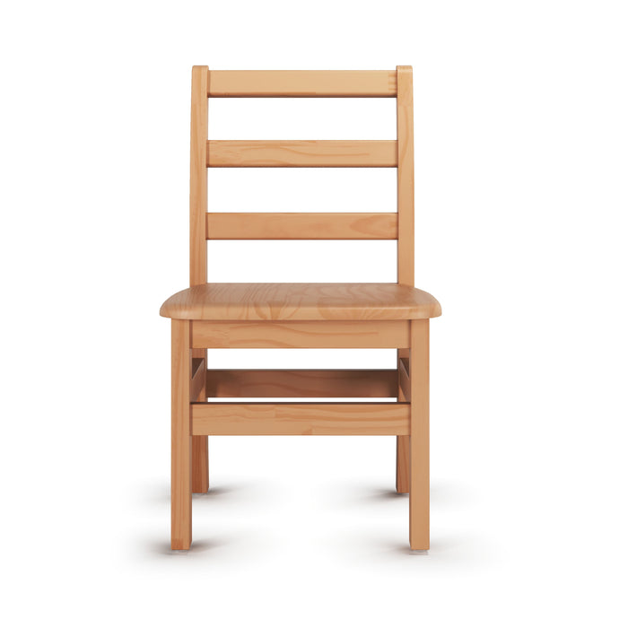 Foundations Little Scholars Solid Wood Kids School Chairs – 2-Pack (8”–16” Seat Heights)