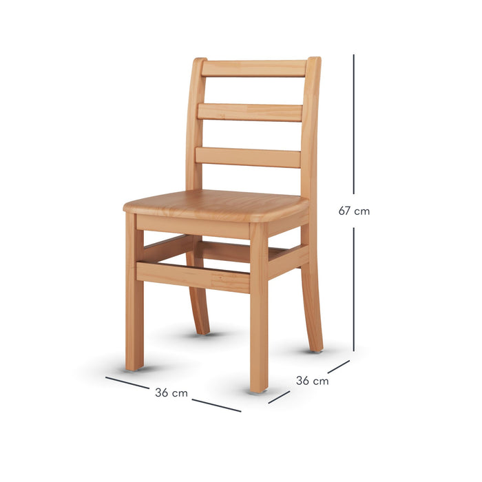 Foundations Little Scholars Solid Wood Kids School Chairs – 2-Pack (8”–16” Seat Heights)